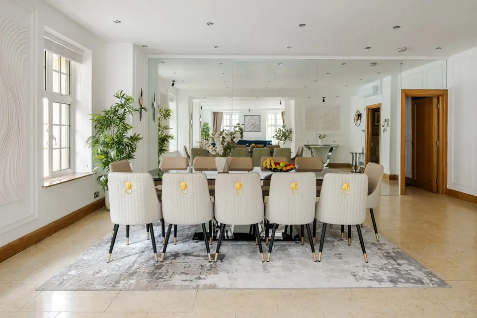 Dining table for twelve at The Jewel of Mayfair